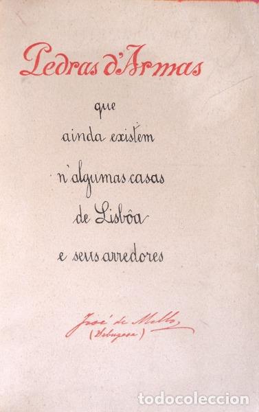 Libros antiguos: MELO. (Jos&eacute; de) - PEDRAS DE ARMAS. - Foto 2