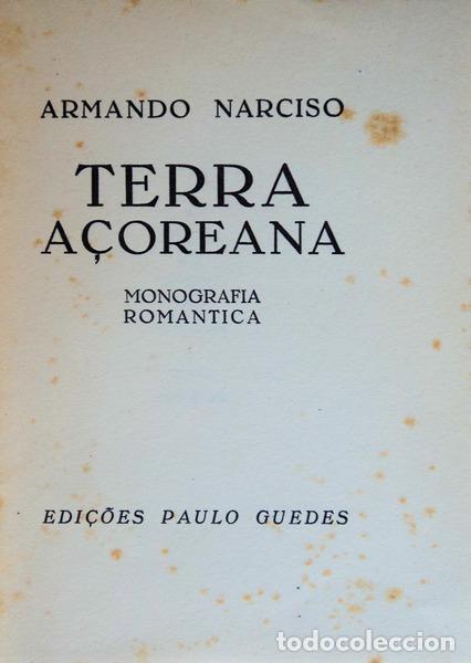 Libros antiguos: NARCISO. (Armando) - TERRA A&Ccedil;OREANA. - Foto 1