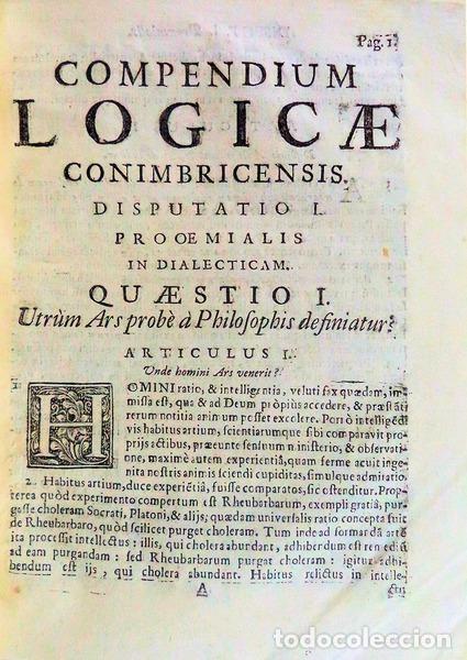 Libros antiguos: CARVALHO. (In&aacute;cio de) - COMPENDIUM LOGICAE - Foto 2