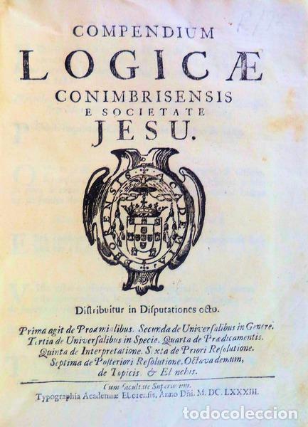 Libros antiguos: CARVALHO. (In&aacute;cio de) - COMPENDIUM LOGICAE - Foto 1