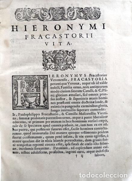 Libros antiguos: FRACASTORO. (Girolamo) - OPERA OMNIA - Foto 2
