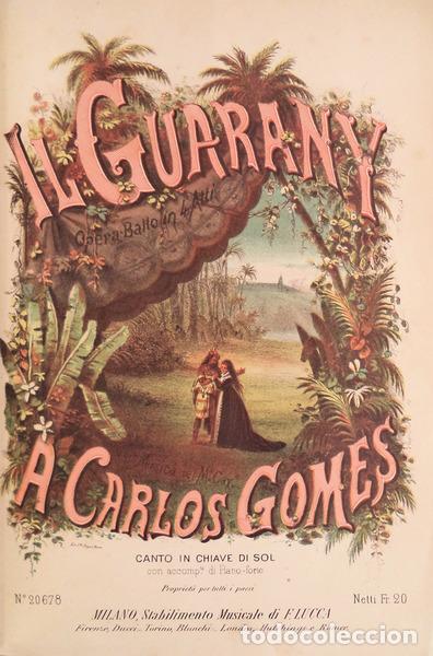 Libros antiguos: GOMES. (A. Carlos) - IL GUARANY. - Foto 2