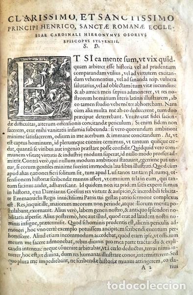 Libros antiguos: OS&Oacute;RIO. (Jer&oacute;nimo) - DE REBVS EMMANVELIS - Foto 2