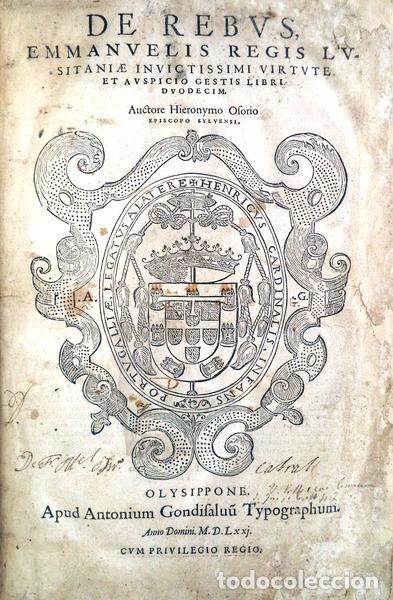 Libros antiguos: OS&Oacute;RIO. (Jer&oacute;nimo) - DE REBVS EMMANVELIS - Foto 1