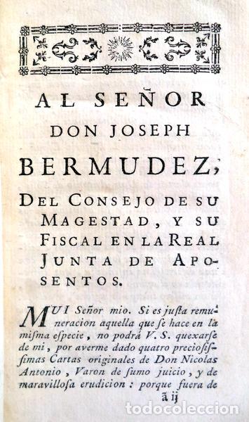 Libros antiguos: ANTONIO. (Nicolas) e Antonio de Solis. - CARTAS - Foto 2