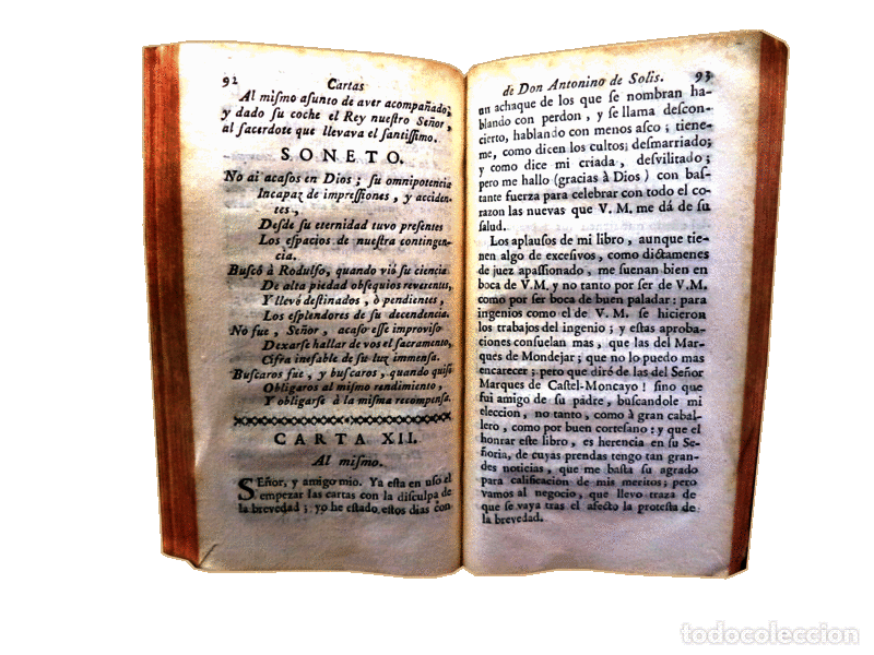 Libros antiguos: ANTONIO. (Nicolas) e Antonio de Solis. - CARTAS - Foto 3