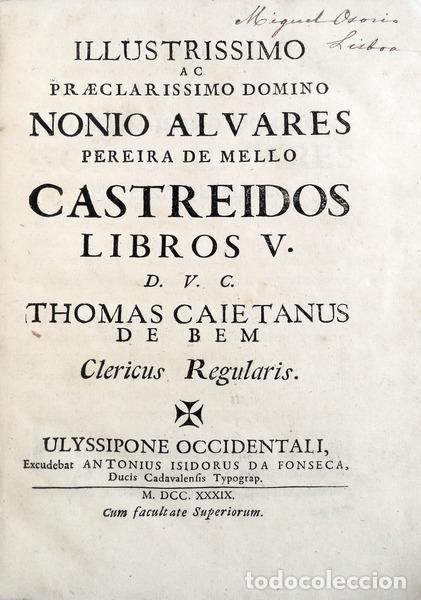 Libros antiguos: CAETANO DE BEM, D. Tom&aacute;s. - CASTREIDOS LIBROS V. - Foto 1