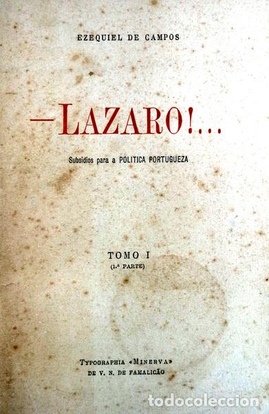 Libros antiguos: CAMPOS. (Ezequiel de) - LAZARO. - Foto 1