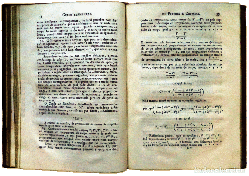 Libros antiguos: MOUSINHO DE ALBUQUERQUE. (Lu&iacute;s da Silva) - CURSO ELEMENTAR DE PHYSICA E DE CHYMICA - Foto 2