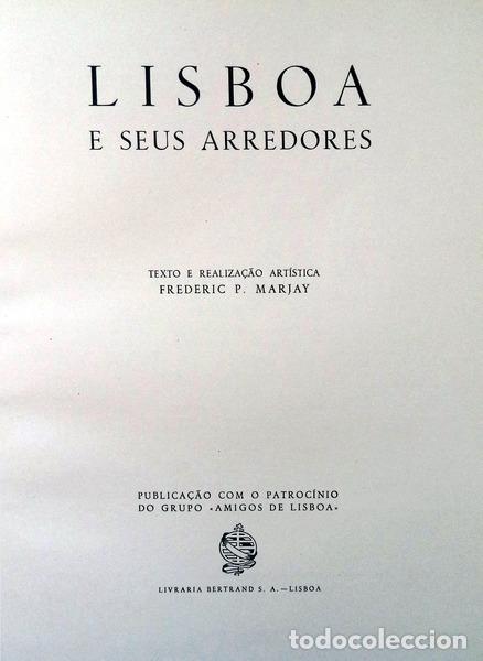 Libros antiguos: MARJAY. (Frederic P.) - LISBOA E SEUS ARREDORES. - Foto 2
