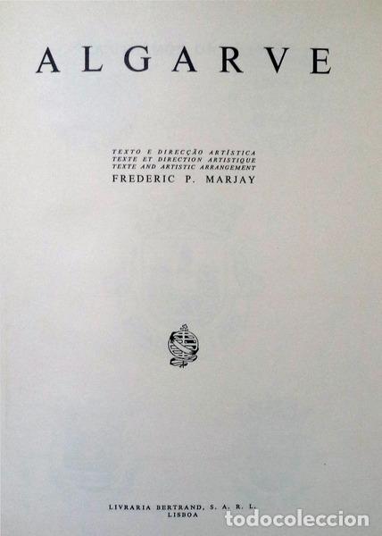 Libros antiguos: MARJAY. (Frederic P.) - ALGARVE. - Foto 2