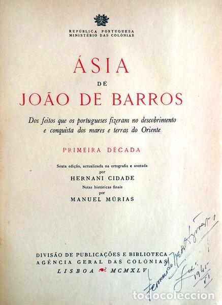 Libros antiguos: BARROS. (Jo&atilde;o de) - &Aacute;SIA. - Foto 1