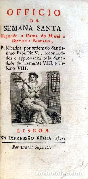 Libri antichi: OFFICIO DA SEMANA SANTA.