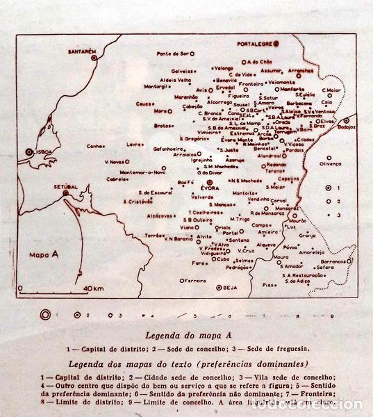 Libros antiguos: GASPAR. (Jorge) - A &Aacute;REA DE INFLU&Ecirc;NCIA DE &Eacute;VORA. - Foto 3