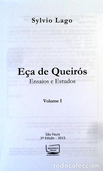 Libros antiguos: LAGO. (Sylvio) - E&Ccedil;A DE QUEIR&Oacute;S. ENSAIOS E ESTUDOS. - Foto 2