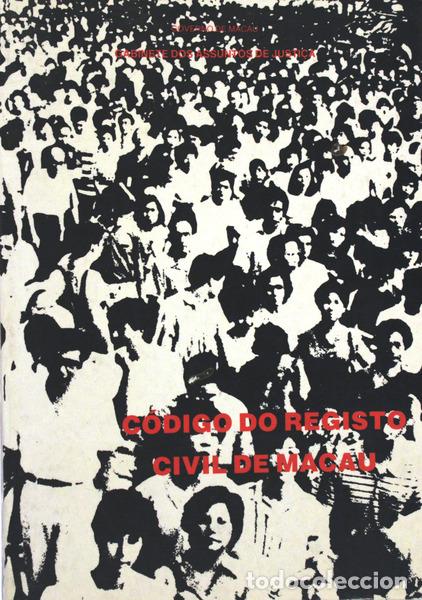 Libros antiguos: C&Oacute;DIGO DO REGISTO CIVIL DE MACAU - Foto 1