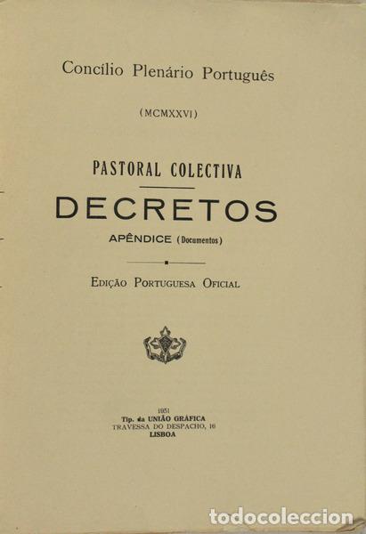 Libros antiguos: CONC&Iacute;LIO PLEN&Aacute;RIO PORTUGU&Ecirc;S. - Foto 2