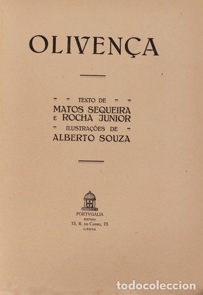 Libros antiguos: MATOS SEQUEIRA e Rocha Junior. - OLIVEN&Ccedil;A. - Foto 2