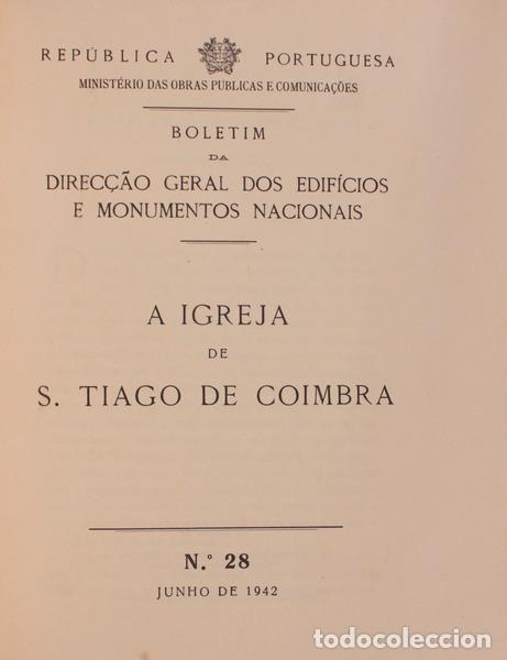 Libros antiguos: IGREJA (A) DE S. TIAGO DE COIMBRA. - Foto 2