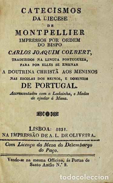 Libros antiguos: CATECISMOS DA DIECESE DE MONTPELLIER. - Foto 1