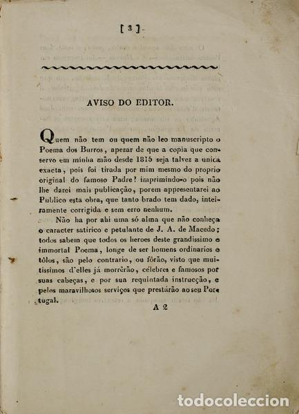Libros antiguos: MACEDO. (Jos&eacute; Agostinho de) - OS BURROS. - Foto 2