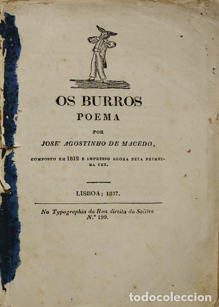 Libros antiguos: MACEDO. (Jos&eacute; Agostinho de) - OS BURROS. - Foto 1