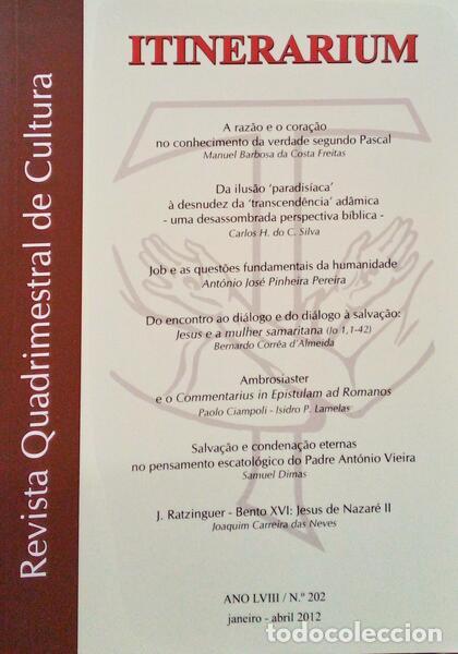 Libros antiguos: ITINERARIUM. N.&ordm; 202, JANEIRO - ABRIL 2012. - Foto 1