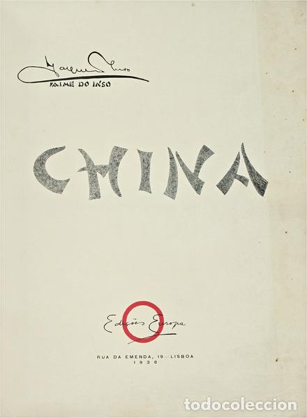Libros antiguos: INSO. (Jaime do) - CHINA. - Foto 1