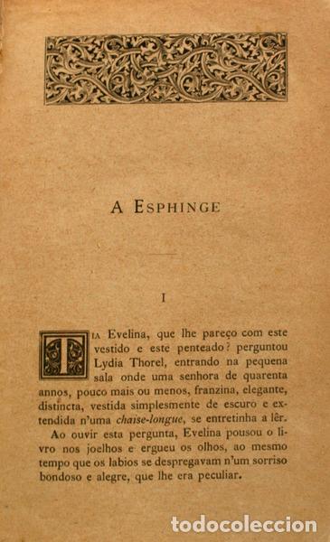 Libros antiguos: CAMPOS. (Claudia de) - A ESPHINGE. - Foto 2
