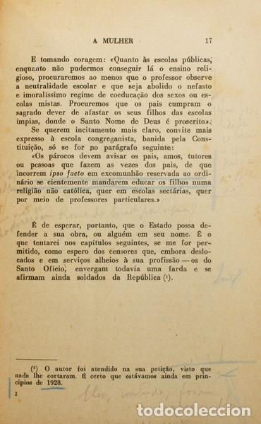 Libros antiguos: FONSECA. (Tom&aacute;s da) - A MULHER. - Foto 2