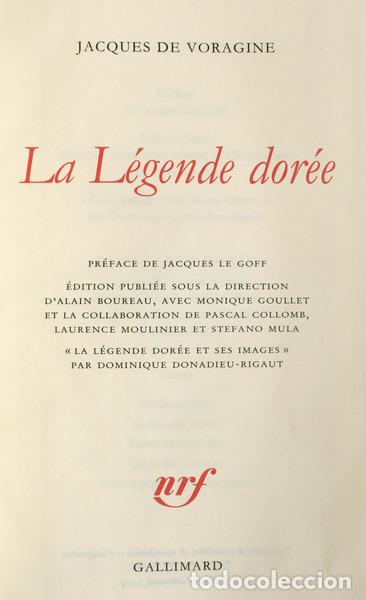 Libros antiguos: VORAGINE. (Jacques de) - LA L&Eacute;GENDE DOR&Eacute;E. - Foto 1