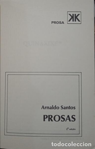 Libros antiguos: SANTOS. (Arnaldo) - PROSAS. - Foto 2