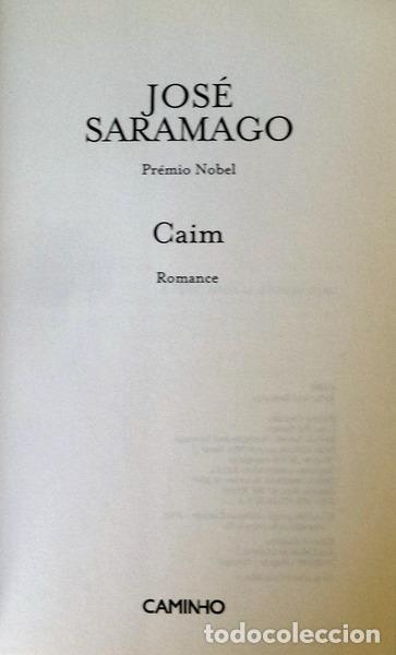 Libros antiguos: SARAMAGO. (Jos&eacute;) - CAIM. - Foto 2