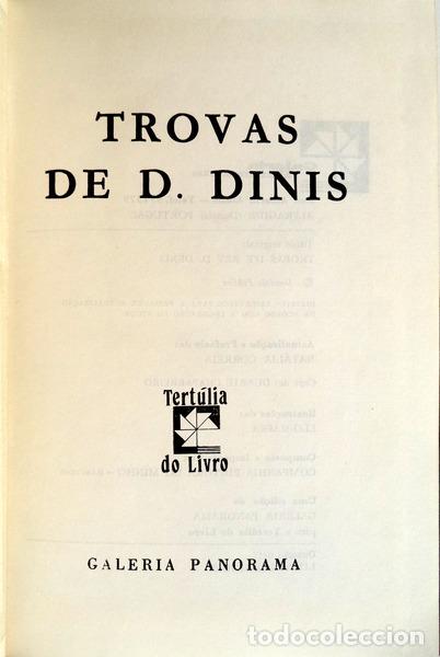 Libros antiguos: DOM DINIS. - TROVAS DE D. DINIS. - Foto 1