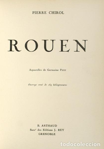 Libros antiguos: CHIROL. (Pierre) - ROUEN. - Foto 1
