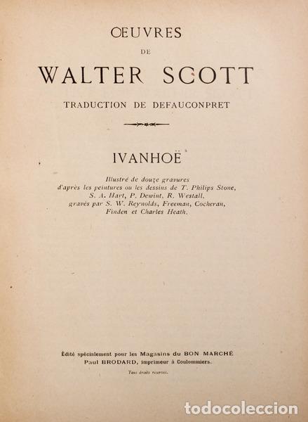 Libros antiguos: SCOTT. (Walter) - IVANHO&Euml;. [ENCAD] - Foto 1