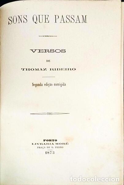 Libros antiguos: RIBEIRO. (Thomaz) - SONS QUE PASSAM. - Foto 1