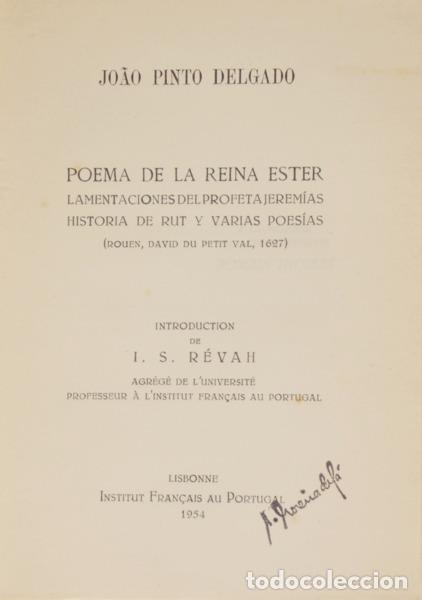 Livros antigos: PINTO DELGADO. (Jo&atilde;o) - POEMA DE LA REINA ESTER.