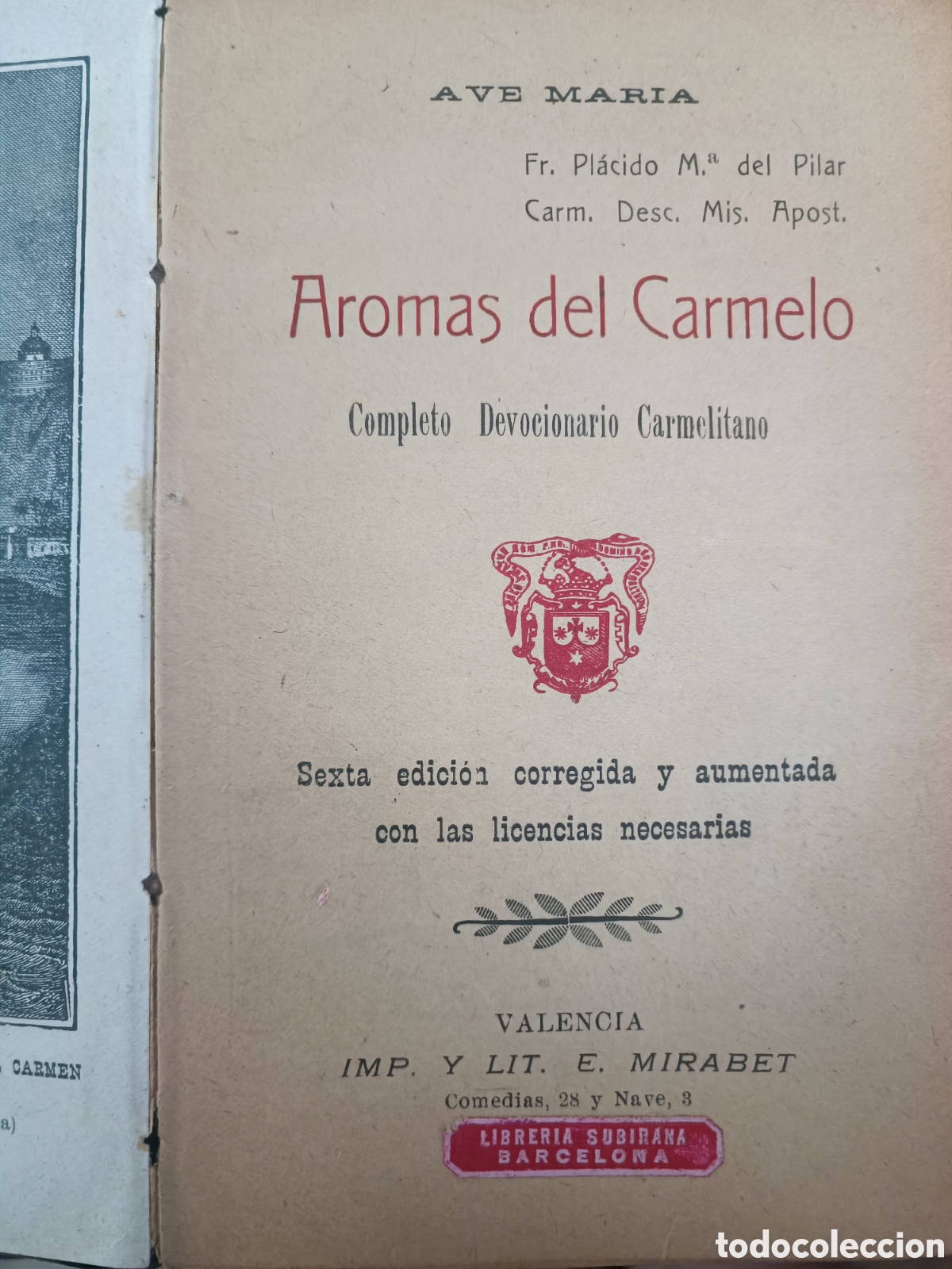 Libros antiguos: Aromas del Carmelo completo devocionario carmelitano - Foto 2
