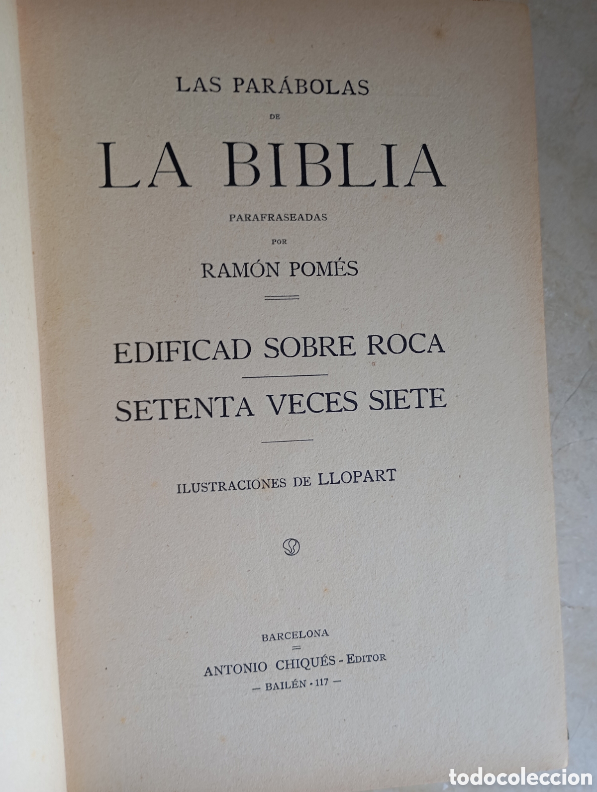 Libros antiguos: Las par&aacute;bolas de la Biblia - Edificada sobre roca - Foto 2