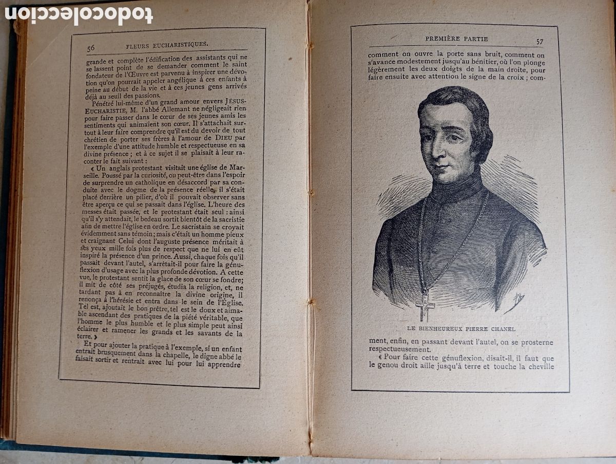 Libros antiguos: J. M. A., Fleurs eucharistiques - Foto 3