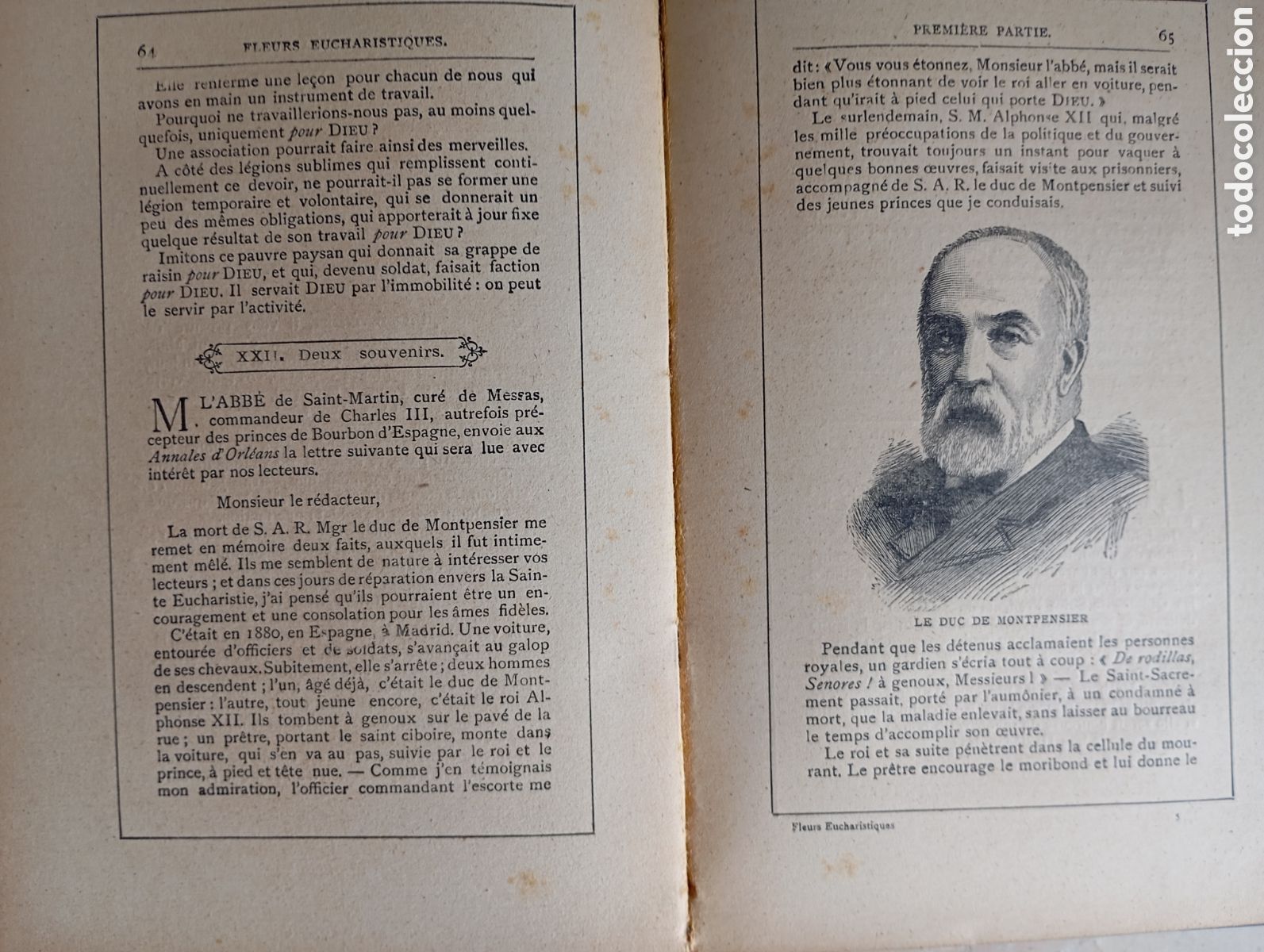Libros antiguos: J. M. A., Fleurs eucharistiques - Foto 4