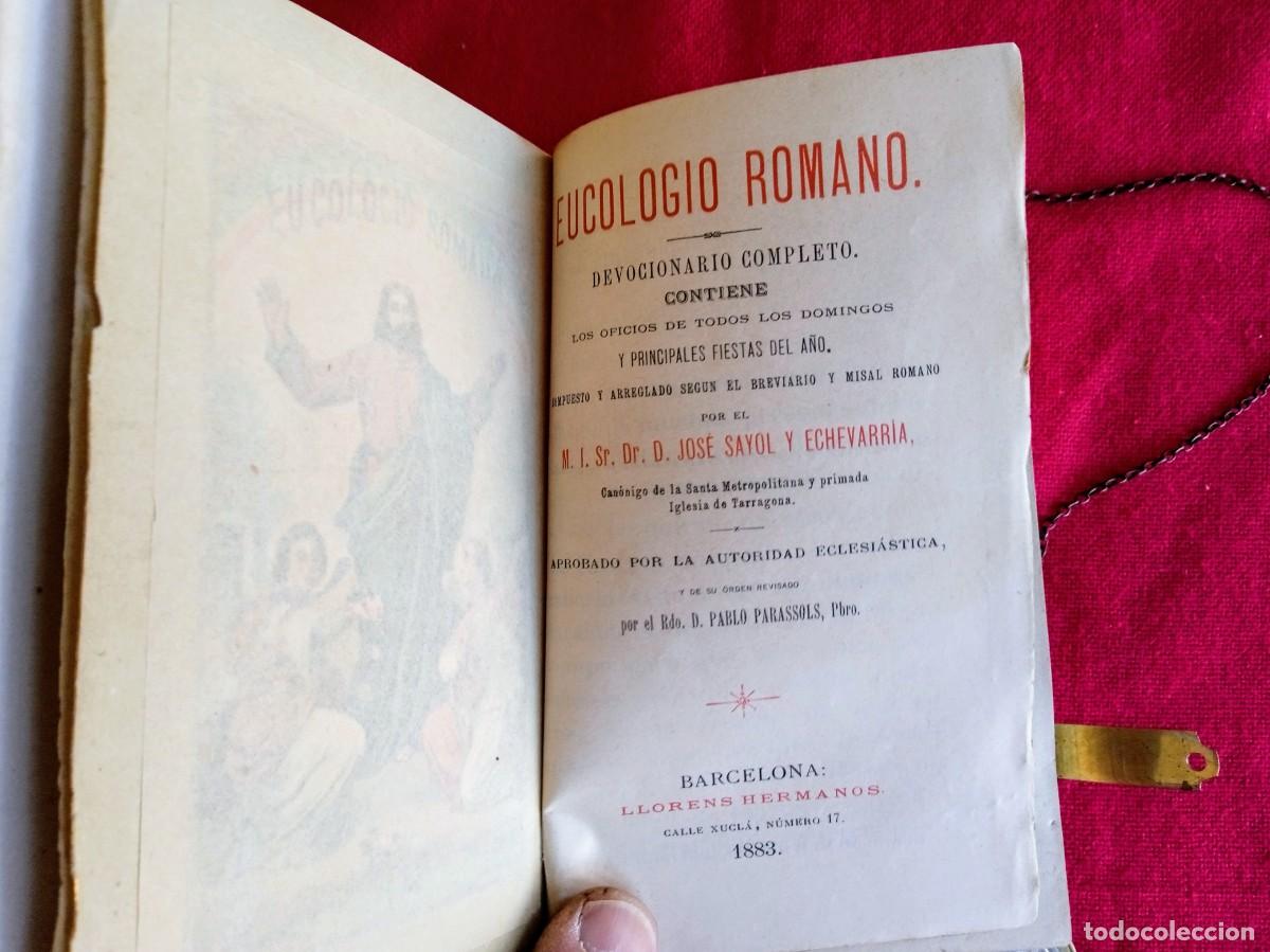 Libros antiguos: Libro antiguo religioso Eucologio 1883 - Foto 6