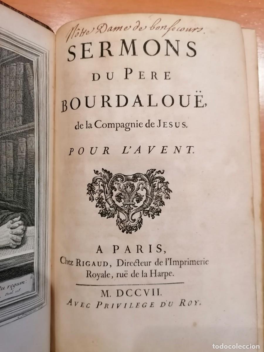 Libros antiguos: Sermones de Bourdaloue, 1707 - Foto 2