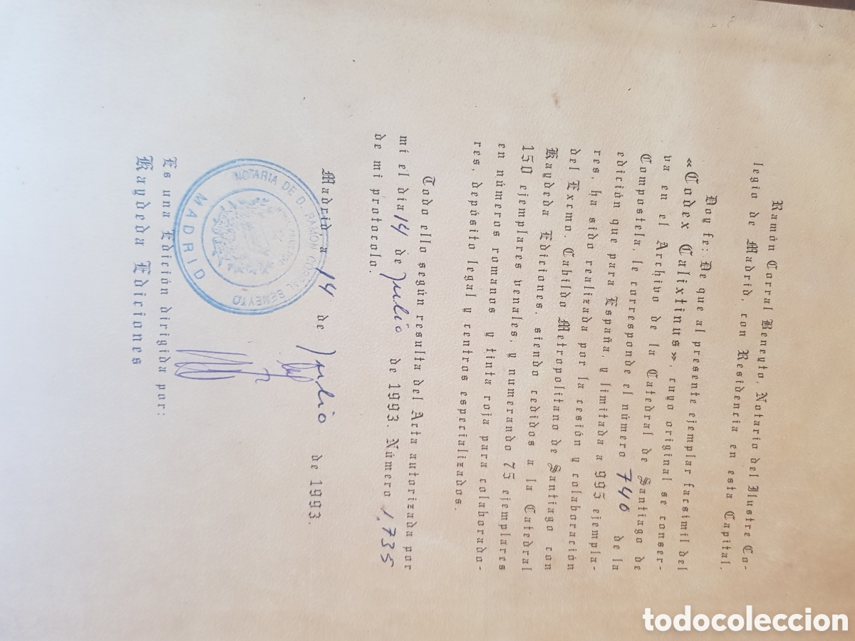 Libros antiguos: Facsimil c&oacute;dice calixtino - Foto 2