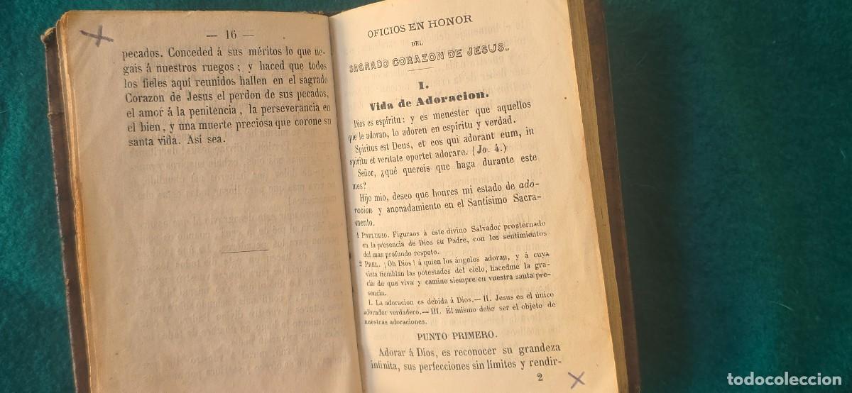 Libros antiguos: MISALITO EL PRIMER VIERNES DE CADA MES (1870) - Foto 3