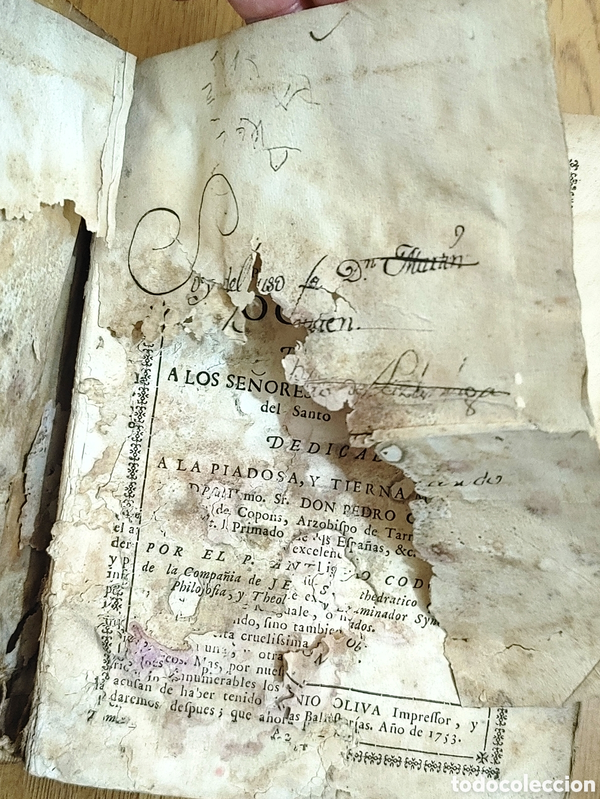 Libros antiguos: PRACTICA DE LA PALABRA DE DIOS . A&ntilde;o de 1753. - Foto 3
