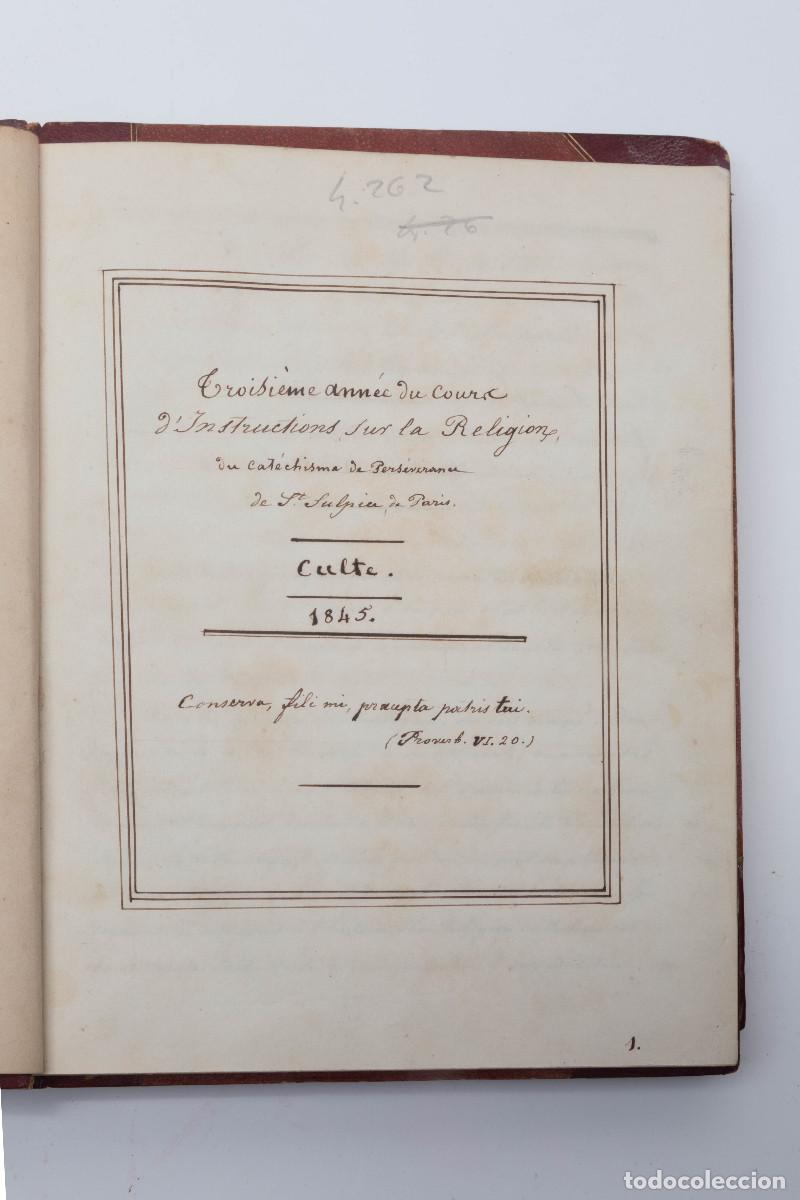 Libros antiguos: cat&eacute;chisme de pers&eacute;v&eacute;rance de saint-sulpice - Foto 3