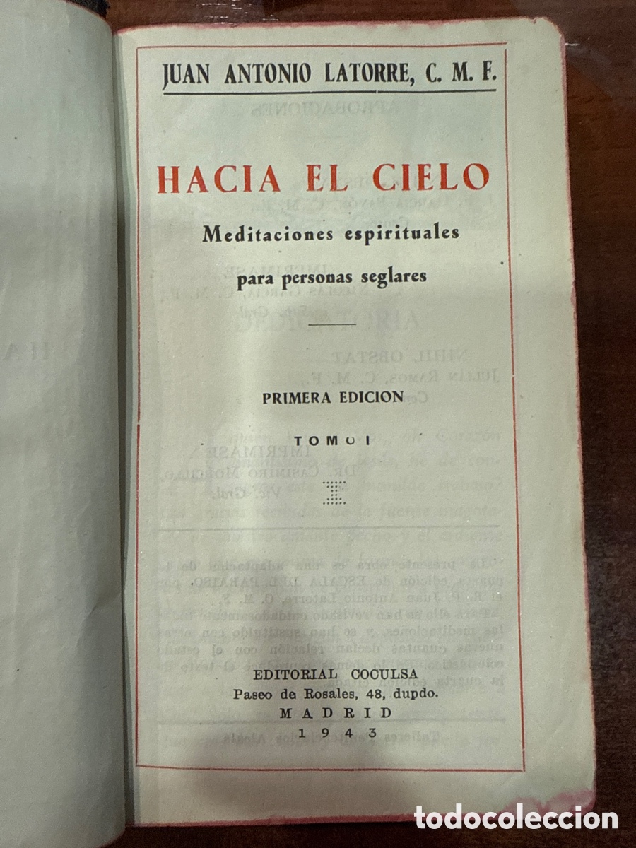 Antiquarische B&uuml;cher: LATORRE, Juan Antonio. Hacia el cielo. Tomo I: Meditaciones espirituales para personas seglares