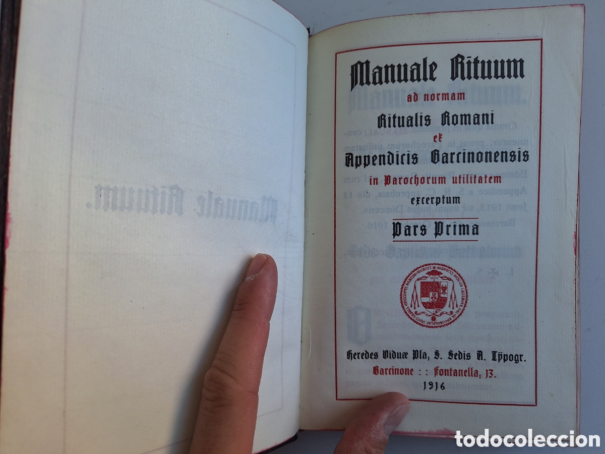 Libros antiguos: Manuale Rituum, Barcinone 1916 (E02) - Foto 7